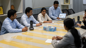 office workers doing meeting in Executive Cabins in Kolkata